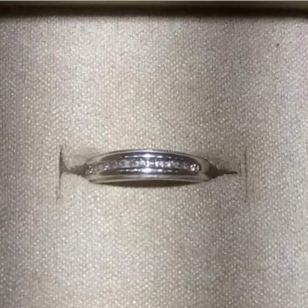 Natural Diamond Accent Band in Sterling Silver